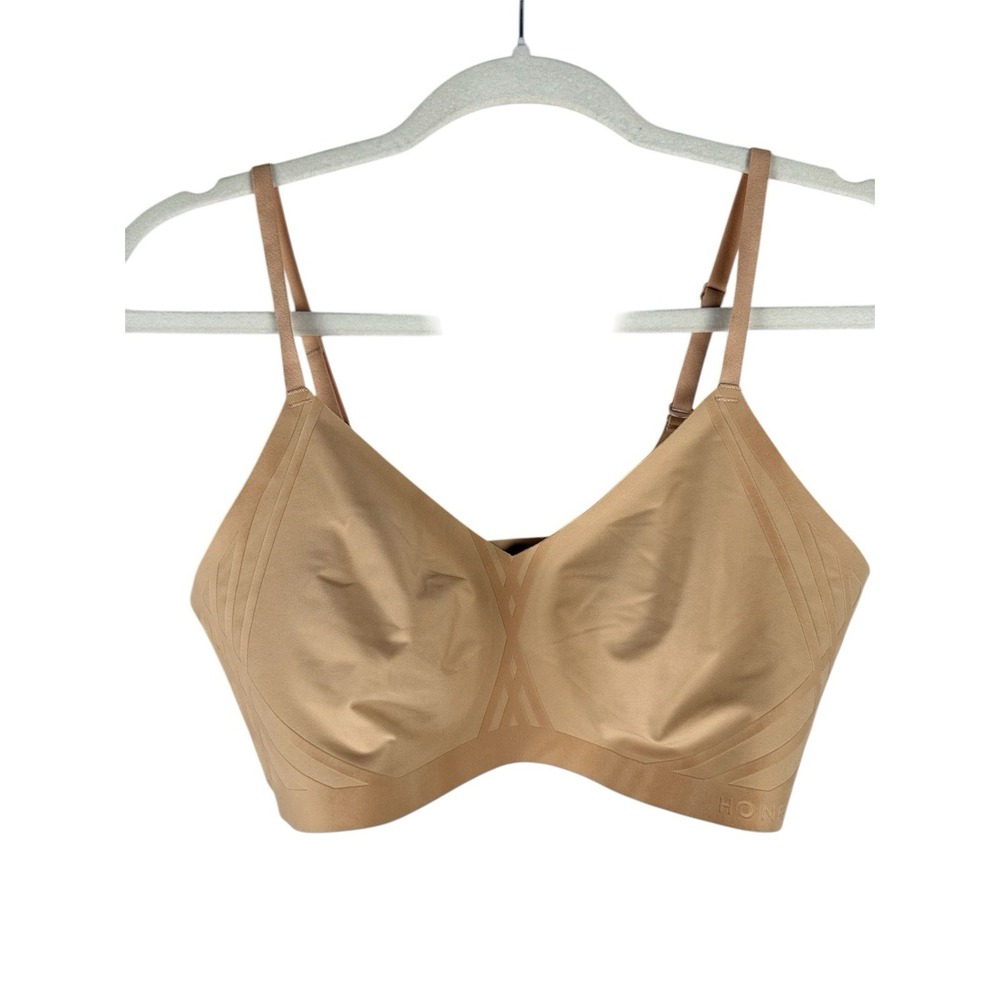 Honeylove Silhouette Wireless Bra‎ Beige Women's M Lightweight Comfort Stretch